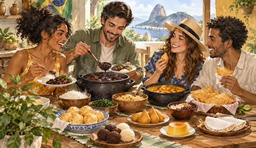Ilustração: Caça-Palavras de Comida brasileira
