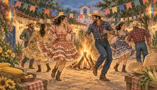 Ilustração: Caça-Palavras de Festa junina