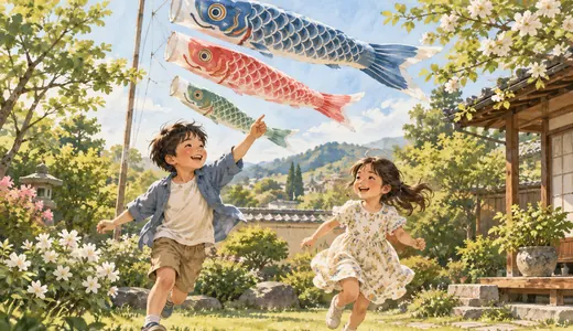 イラスト: こどもの日のワードサーチ