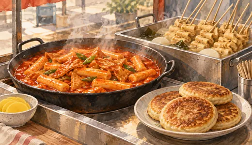 삽화: 길거리 음식 낱말찾기