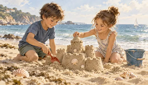 Illustratie: Zomervakantie Woordzoeker